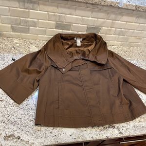 Vintage Carole Little Cowl Neck Crop Jacket S